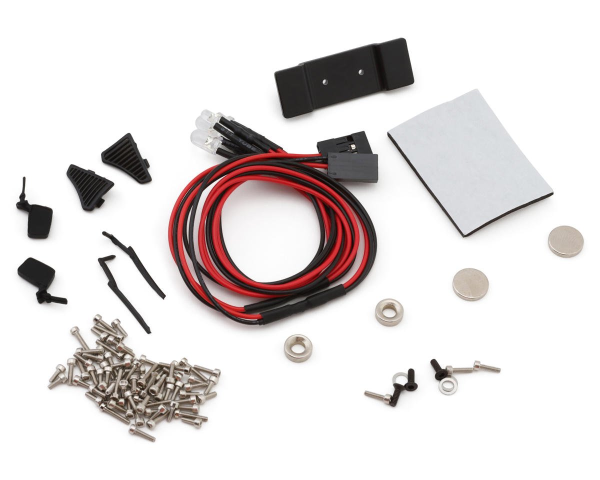 INJIR60-RW Injora IR60 Pickup 1/18 Pre-Painted Hard Body Set for Traxxas® TRX-4M® (Red/White) (Defender®/Bronco®) w/Bed Rack & LED Lights