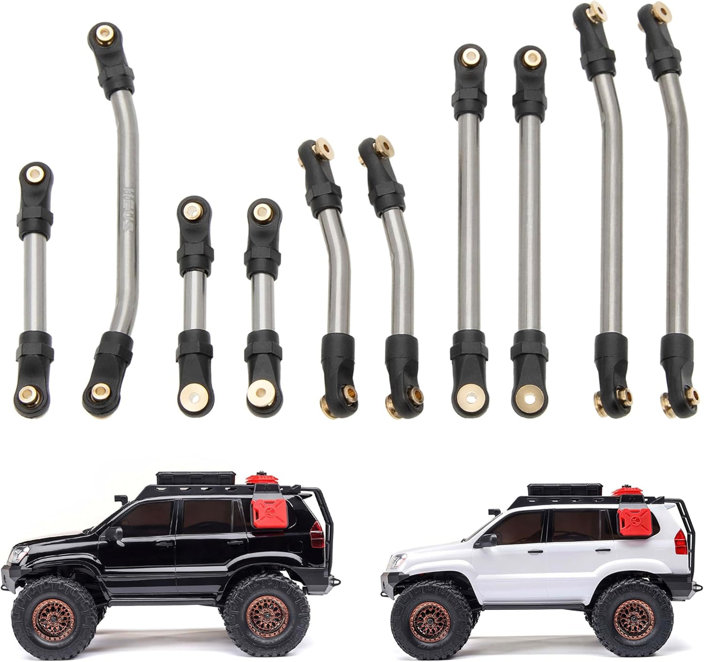 MEUS Metal High Clearance Chassis Links & Steering Links Set for Axial SCX24 Lexus GX470 1/24 RC Crawler (Titanium Alloy) | The RC Shop at Dr Dans
