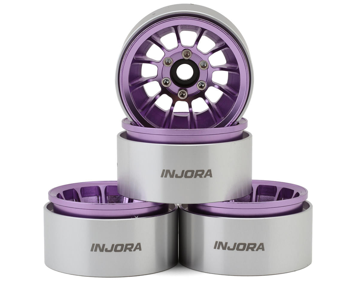 INJORA 1.9" Turbine Deep Dish Aluminum Beadlock Wheels -11mm Offset (4) – W1915