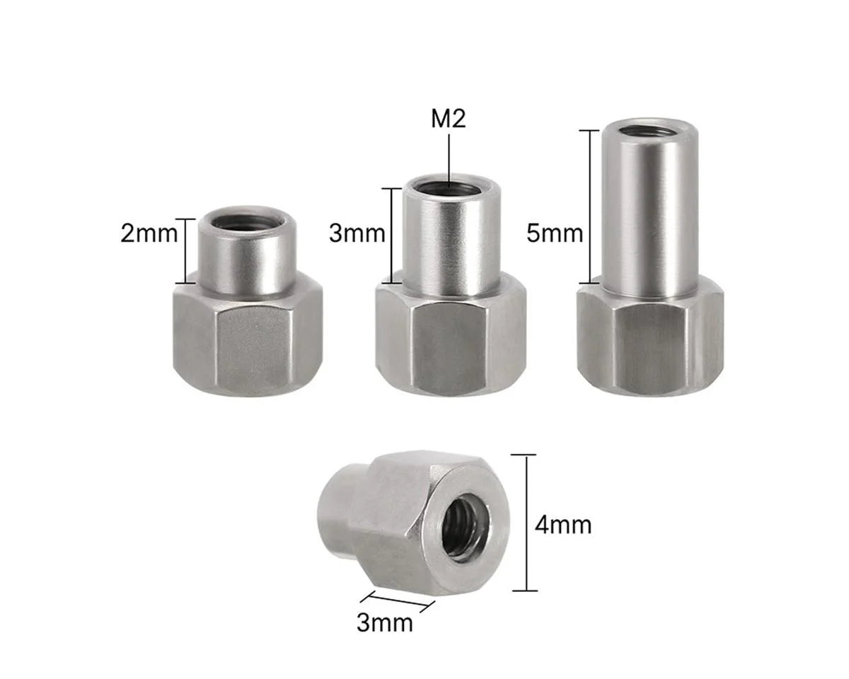INJWH-22-235 Injora 2mm Steel Wheel Nuts (2mm/3mm/5mm) | The RC Shop at Dr Dans