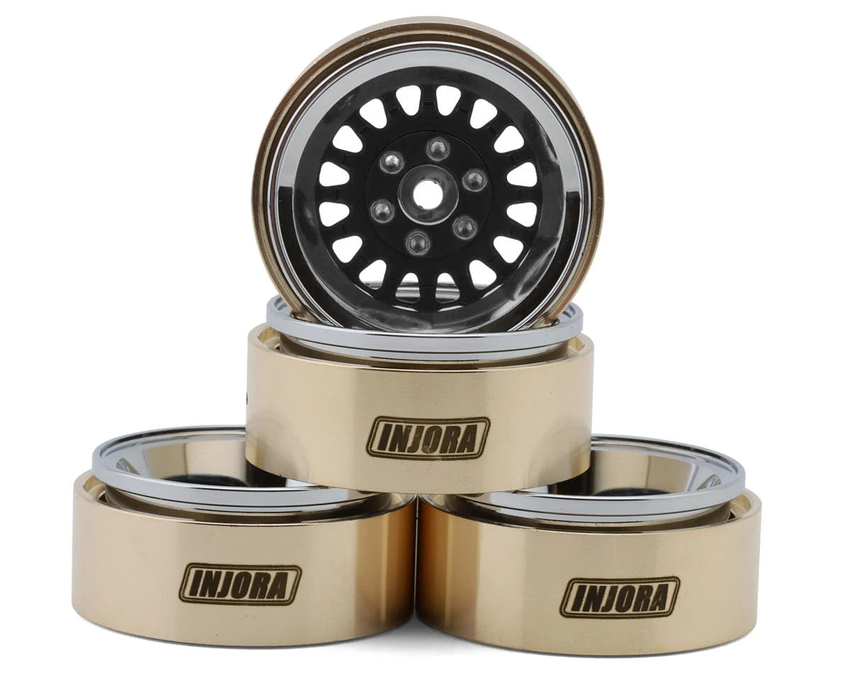 INJYQW-MW1316 Injora 1.3" ModuWheel Brass & Aluminum Micro Crawler Beadlock Wheels (4) (40.5g ea) (-4.05mm Offset) |The RC Shop at Dr Dans