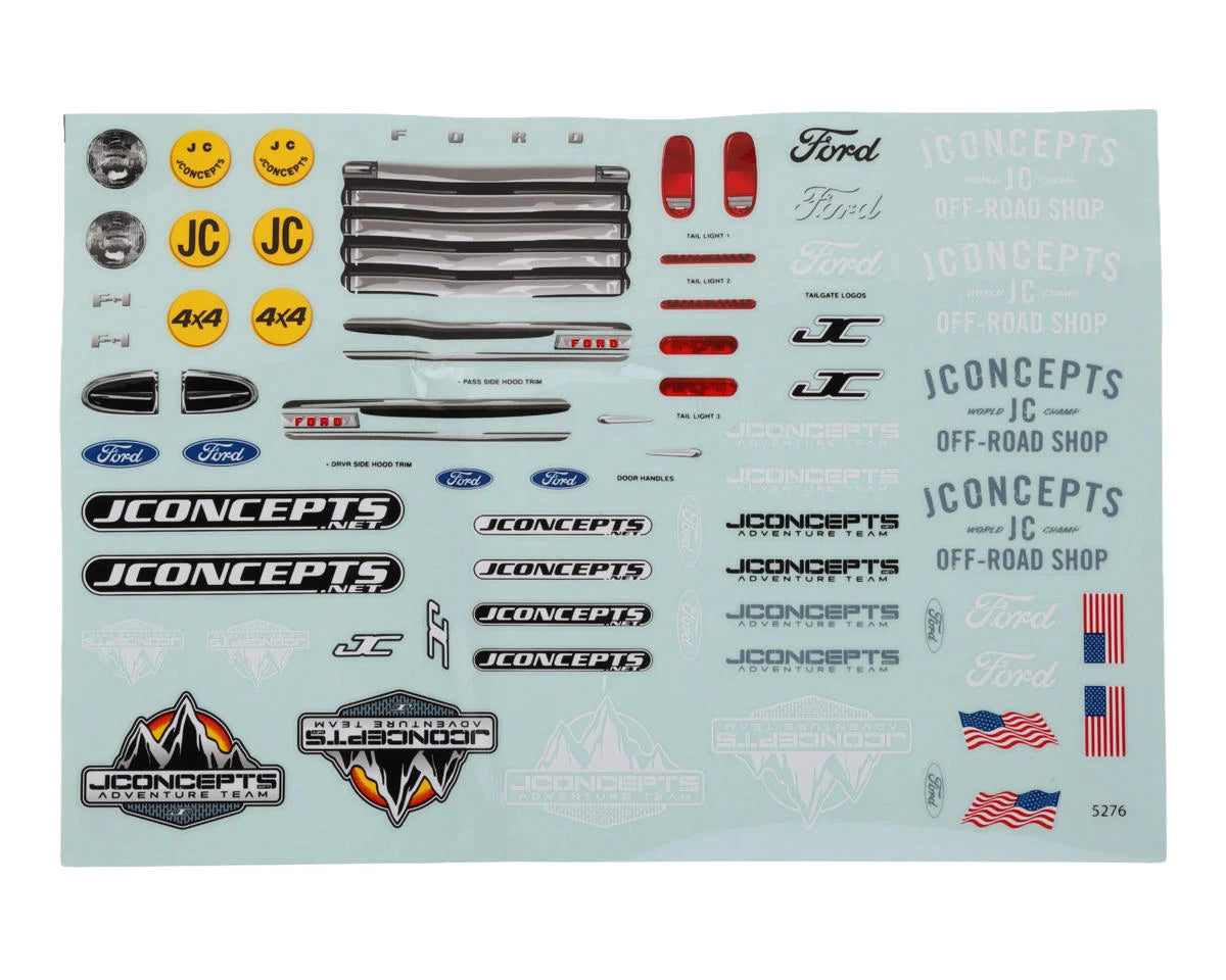 JCO0668 JConcepts 1950 Ford® F-1 Grandpa 1/10 Rock Crawler Body (Clear) (12.3") | The RC Shop at Dr Dans