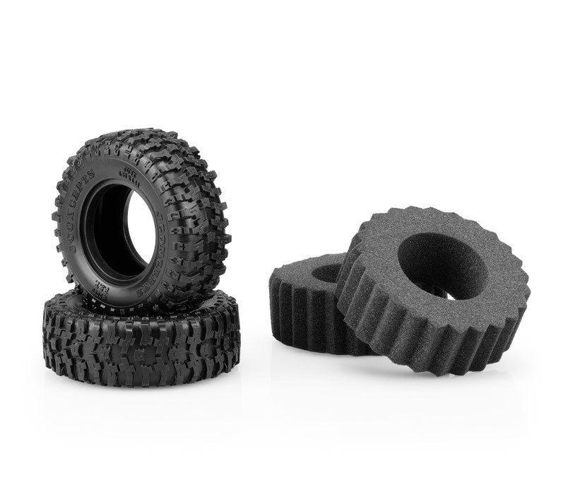 JCO308802 Tusk, Scale Country 1.9" (3.93" OD) Green Compound Tires w/ Inserts, 1pr