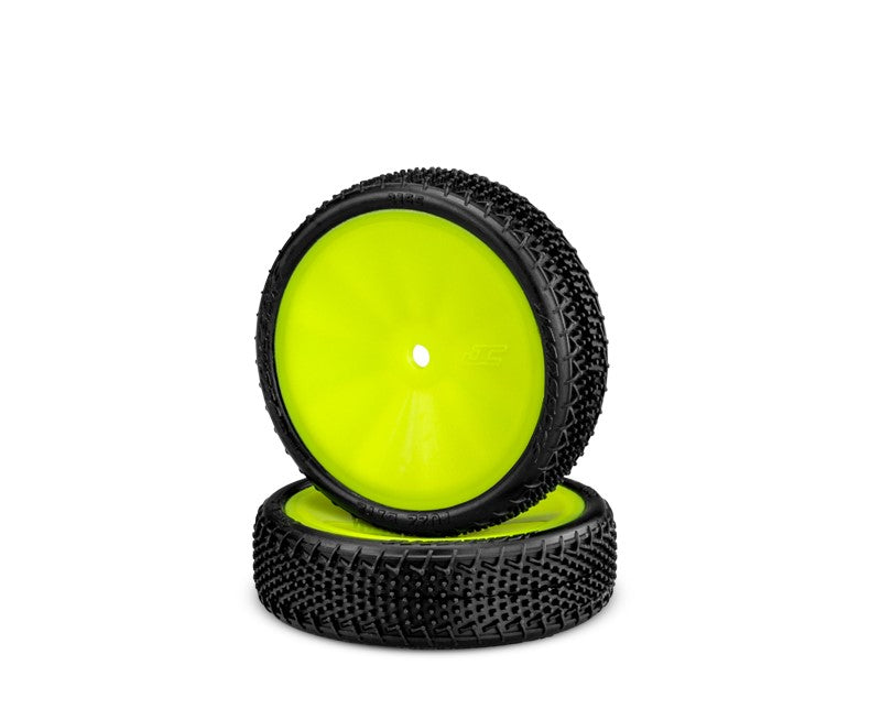 JCO3165201011 Fuzz Bite LP 2WD Front, Pre-mounted on 3376Y Wheels, Fits 1/10th Front 2WD Vehicles