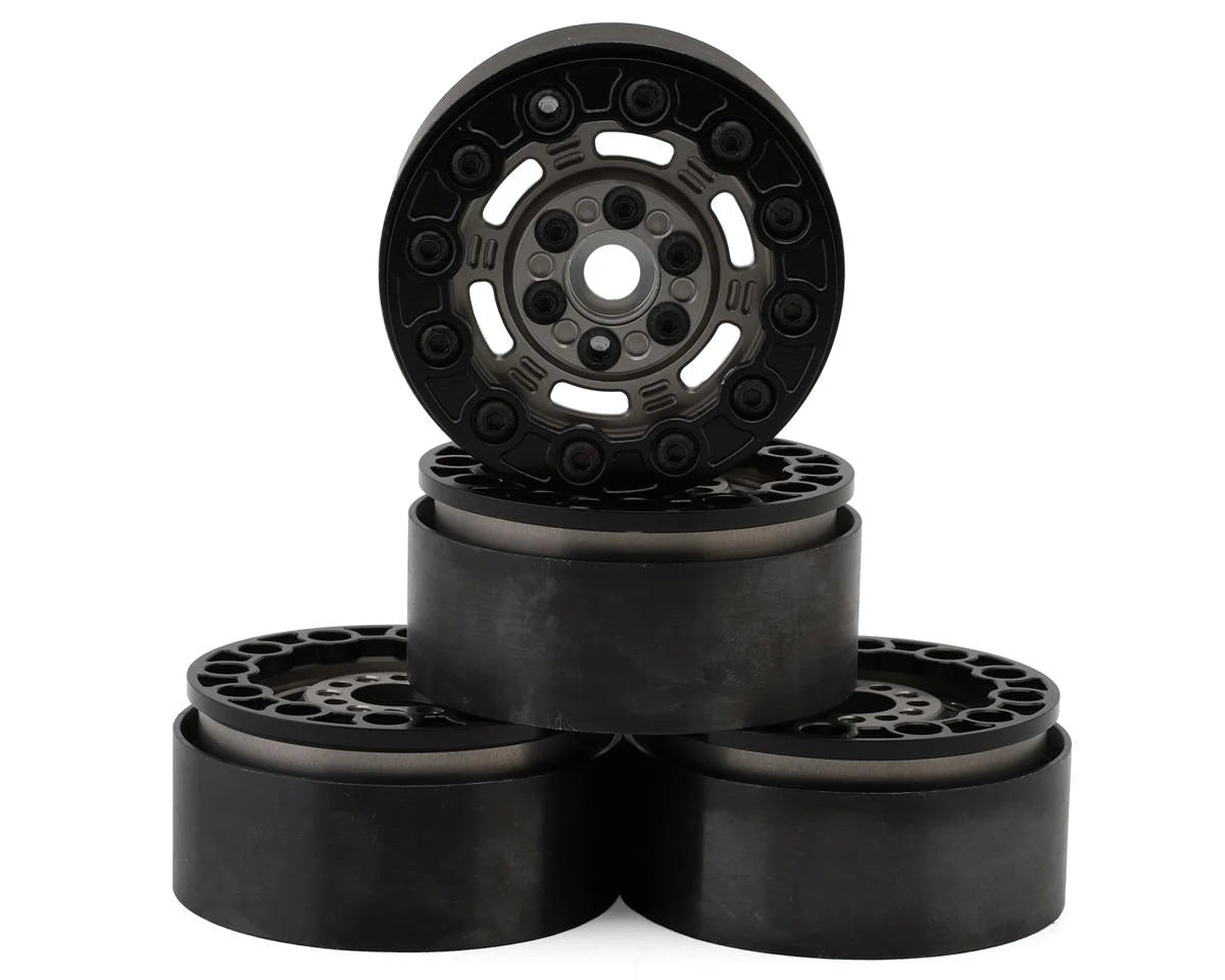 JCO3443 Ballistic 2.0 Crawler Wheel, Gray w/ Black Beadlock, 4pc, Fits 1.9" Bead Mount Crawler Tires |The RC Shop at Dr Dans