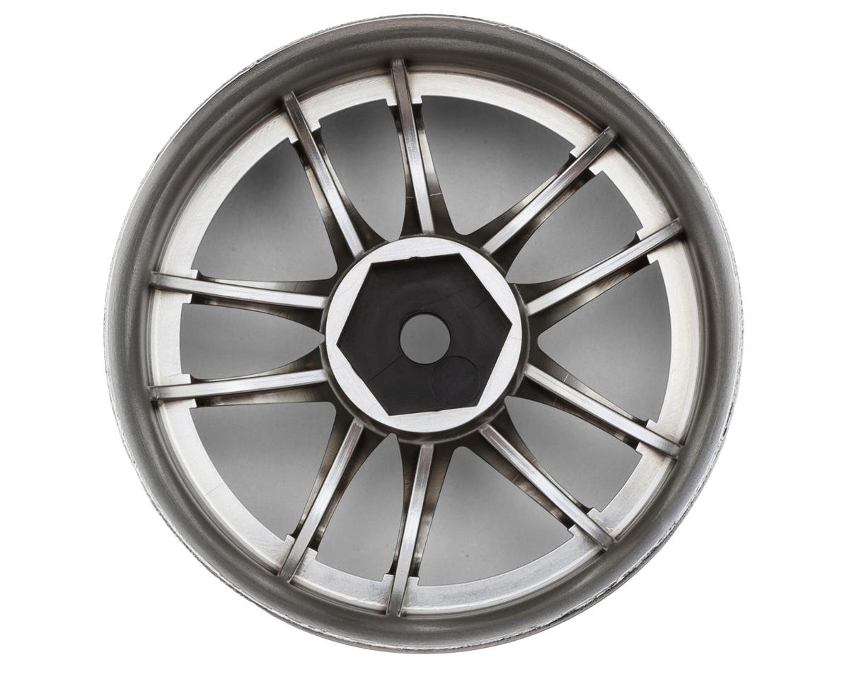 LWH-LW-0606MBCA LAB Work Emotion CR3P 1/10 Drift Wheels (Matte Black/Chrome) (2) (6mm Offset) w/12mm Hex