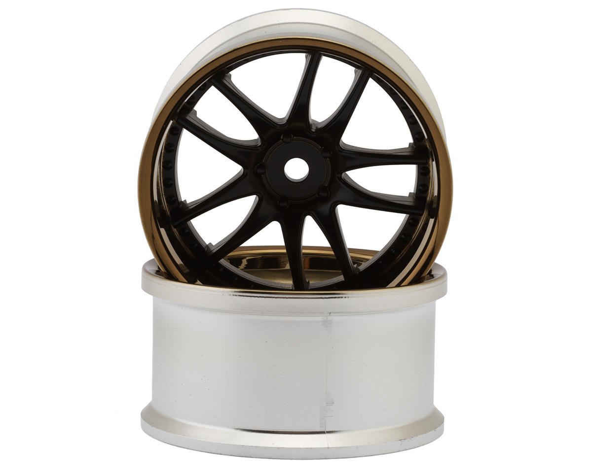 LWH-LW-0608CBRA LAB Work Emotion CR3P 1/10 Drift Wheels (Matte Carbon/Bronze) (2) (8mm Offset) w/12mm Hex