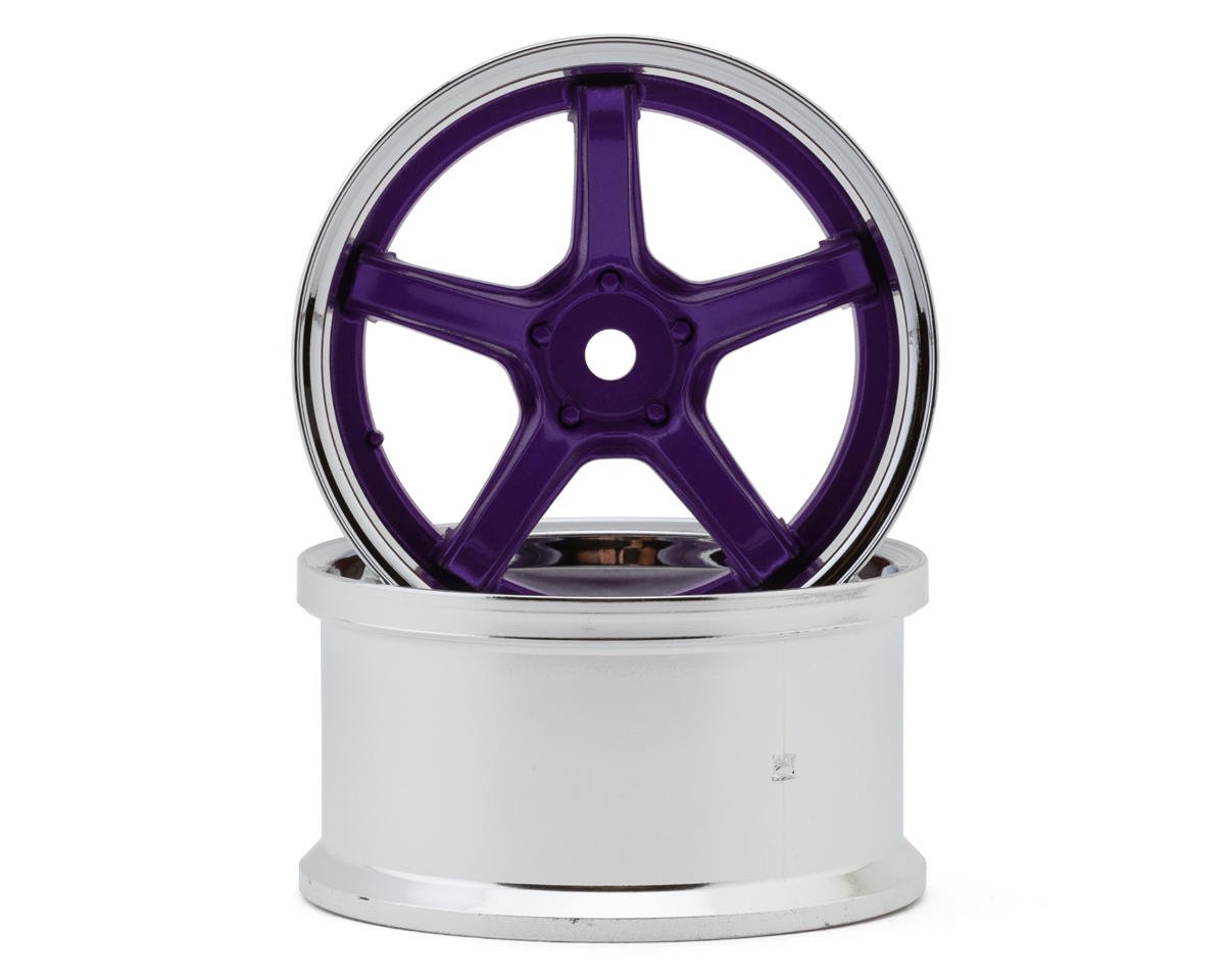 LWH-LW-0708CP LAB Work Emotion T5R 1/10 2-Piece Concave Drift Wheels (Candy Purple) (2) (8mm Offset) w/12mm Hex |THE RC SHOP
