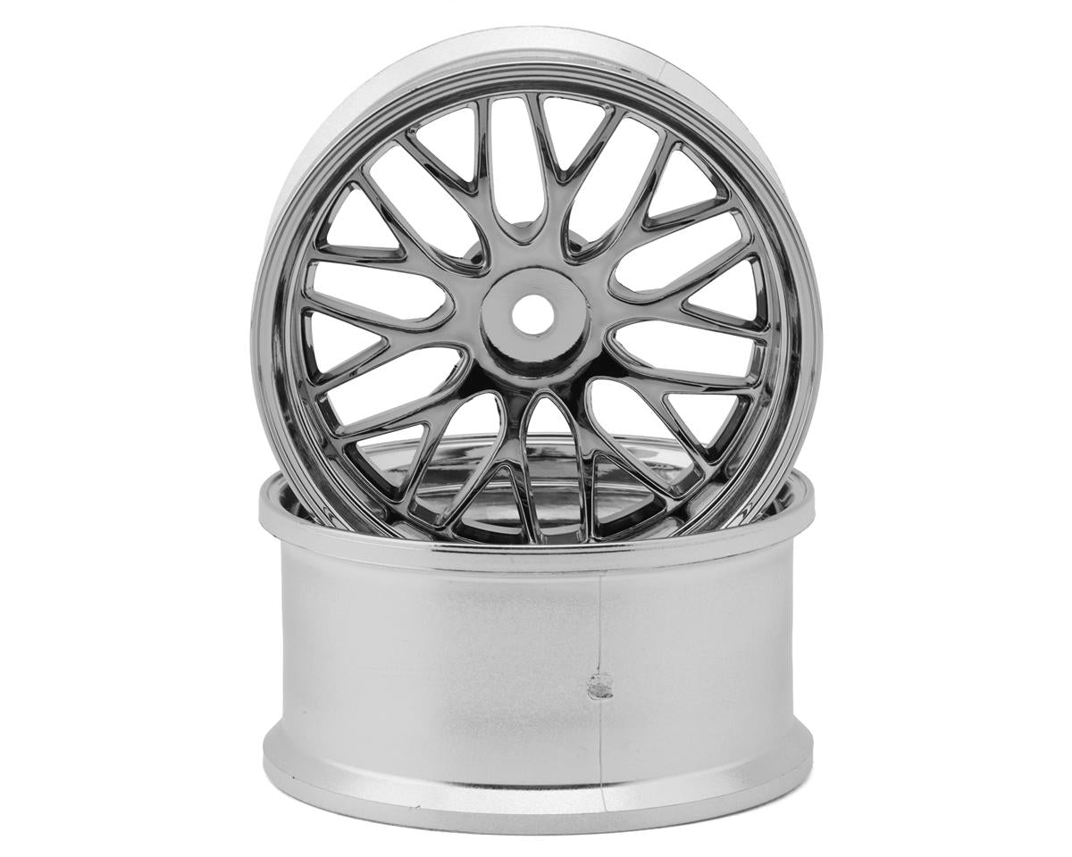 LWH-LWS-0208CA LAB Gnosis HR201 1/10 Super High Traction Drift Wheels (Chrome) (2) (8mm Offset) w/12mm Hex