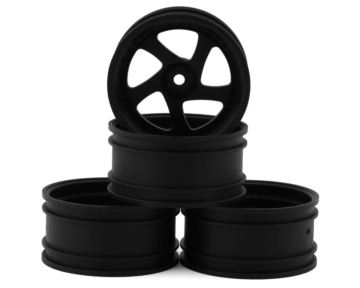 MXS-102045FB MST TMB 1/10 Drift Wheels (Matte Black) (+8) (4) w/Mounting Foam