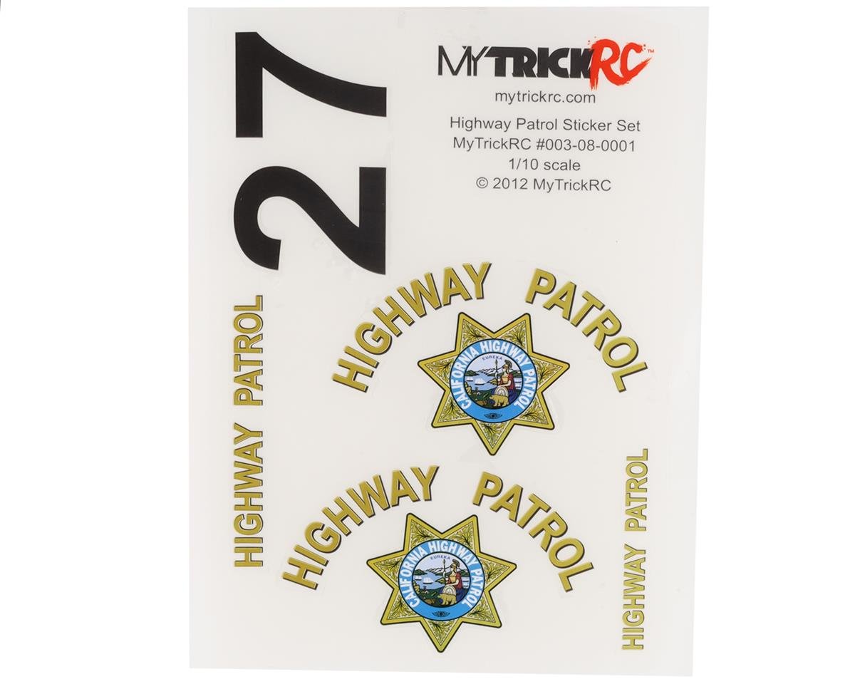 MYKST1 MyTrickRC CHP California Highway Patrol Decal Set