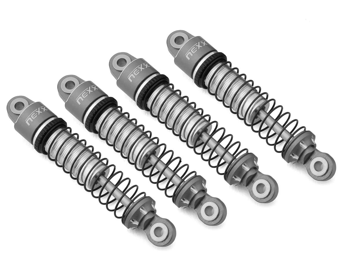 NX-401 NEXX Racing 56mm Aluminum Threaded Oil-Filled Shocks (Red) (4) for Traxxas TRX-4M | The RC Shop at Dr Dans