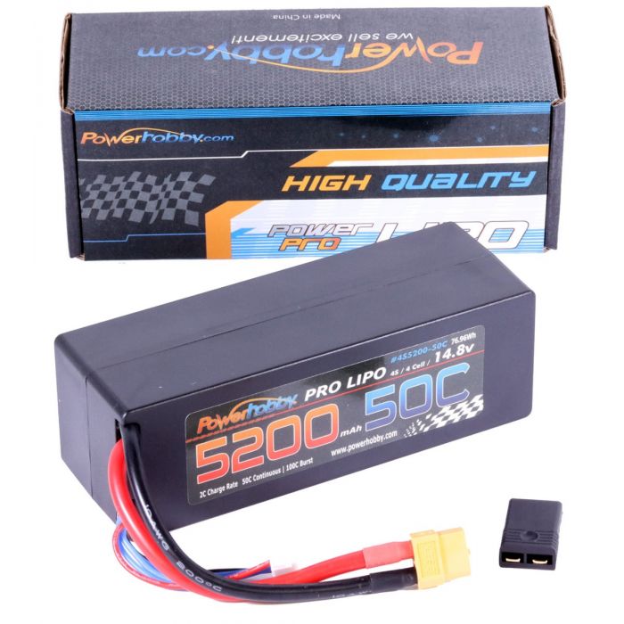 PHB4S520050CLCGXT60A 4S 14.8V 5200mAh 50C LiPo Battery with XT60 and Traxxas Plug Hard Case LCG | The RC Shop at Dr Dans
