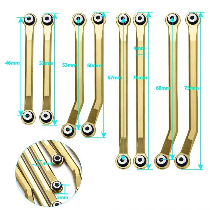 PHB5244 Brass High Body Clearance Links Traxxas TRX-4M | The RC Shop at Dr Dans