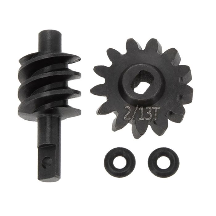 PHBSCX24769 Power Hobby Steel Overdrive Gears Diff Worm Set 2T/13T, Overdrive 23%, for Axial SCX24