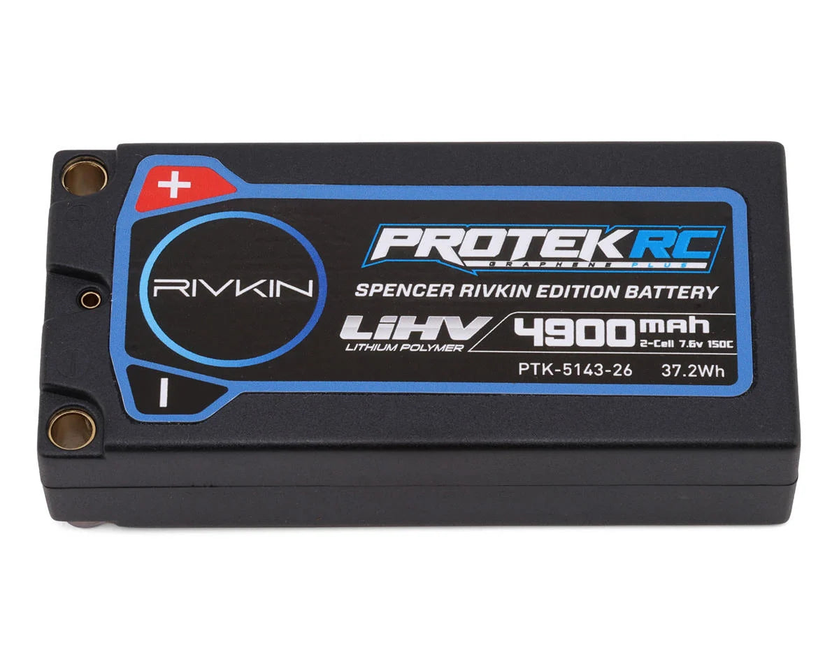PTK-5143-26 ProTek RC Spencer Rivkin 2S 150C Low IR SG3 HV ULCG Shorty LiPo Battery (7.6V/4900mAh) w/5mm Connectors (ROAR Approved) | The RC Shop at Dr Dans