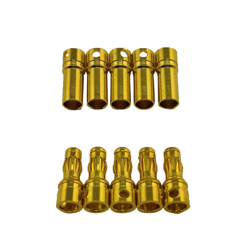 RCE1663 3.5mm Gold Plated Banana Plugs, Male & Female (5 pair) | The RC Shop at Dr Dans