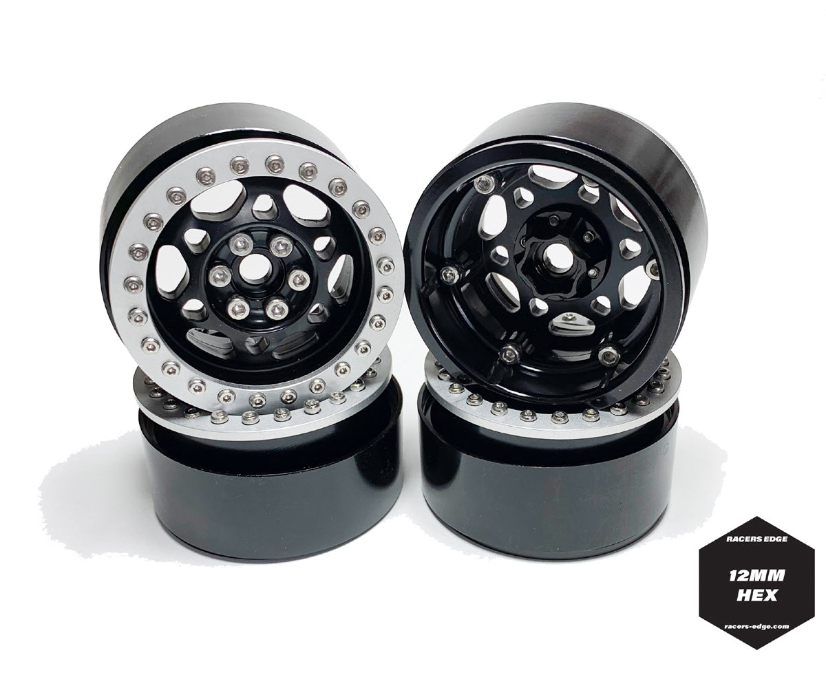 RCE3451 Racers Edge 2.2" Aluminum Beadlock Crawler Wheels Silver (4pcs) | The RC Shop at Dr Dans