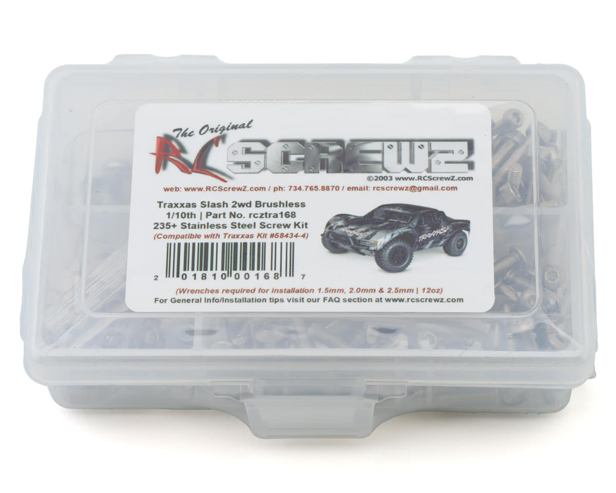 RCZTRA168 RC Screwz Stainless Steel Screw Kit for Traxxas® Slash® VX3 1/10 2WD Brushless Short Course Truck | The RC Shop at Dr Dans