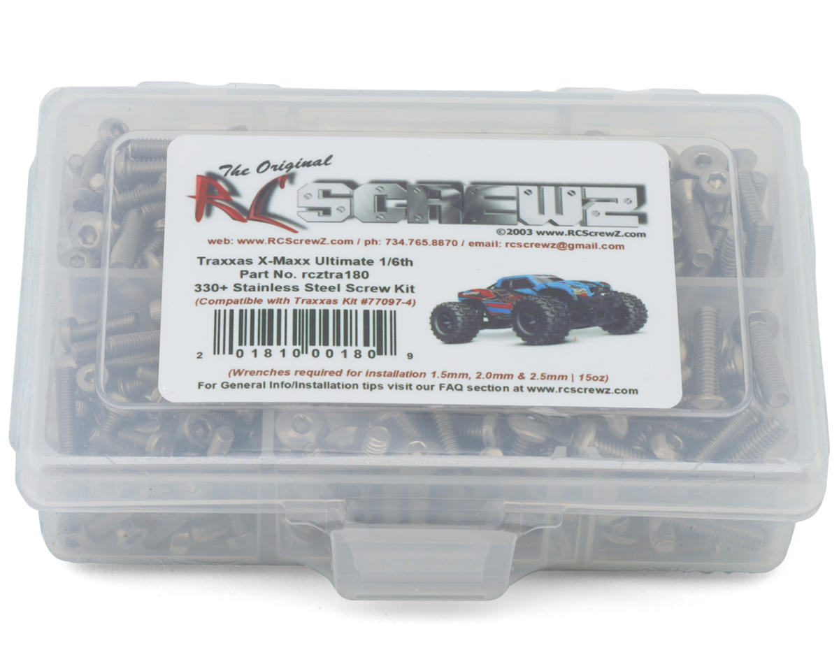 RCZTRA180 RC Screwz Stainless Steel Screw Kit for Traxxas® X-Maxx® Ultimate 1/6 Monster Truck | The RC Shop at Dr Dans