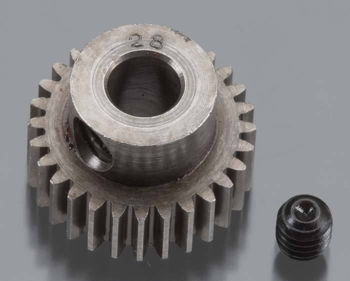 RRP2028 Hard Steel Motor Pinion, 5mm bore / 48P / 28T
