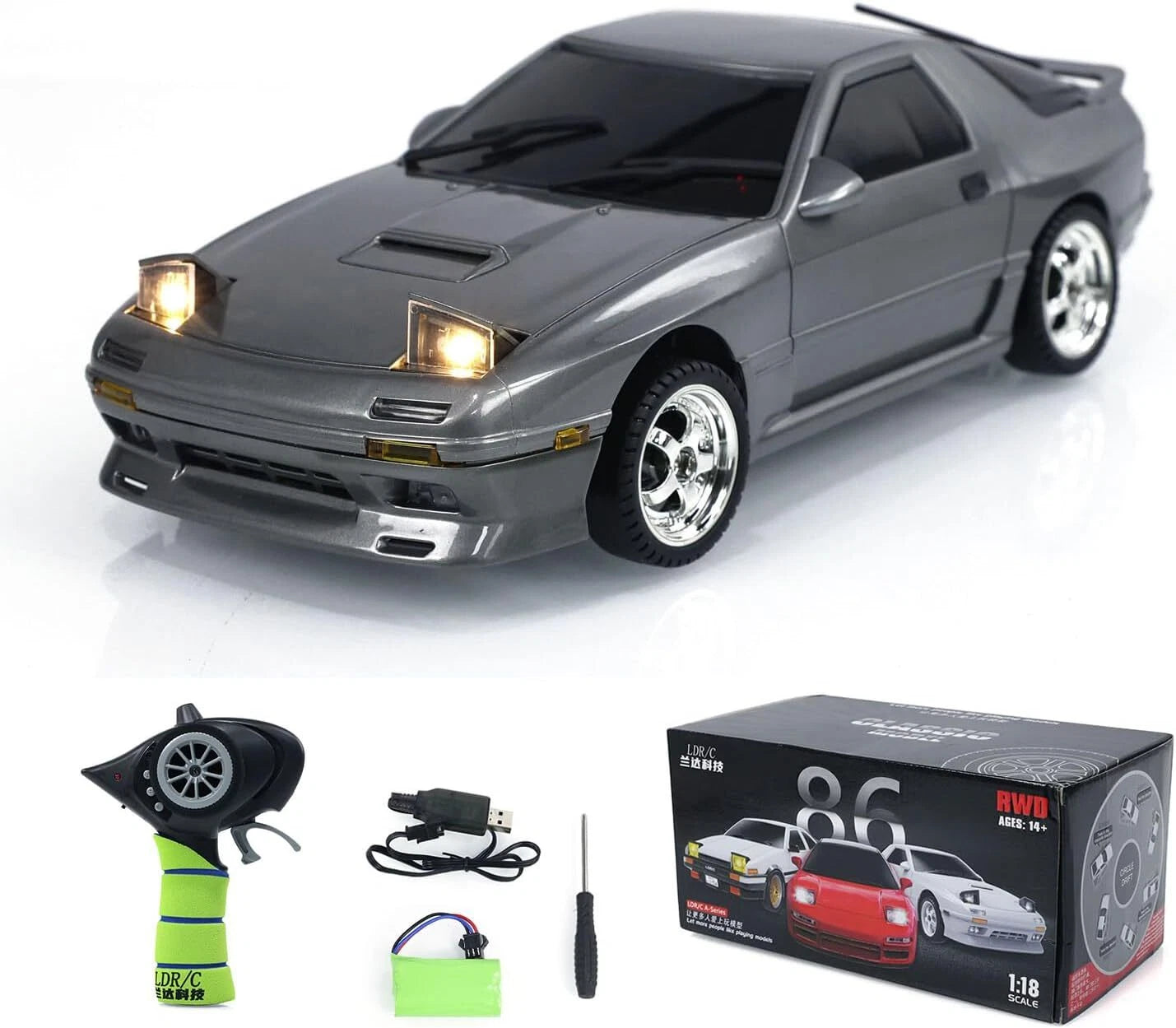 1/18 RC DRIFT CAR SIX DIFFERENT CLASSIC MODELS TO CHOOSE FROM !