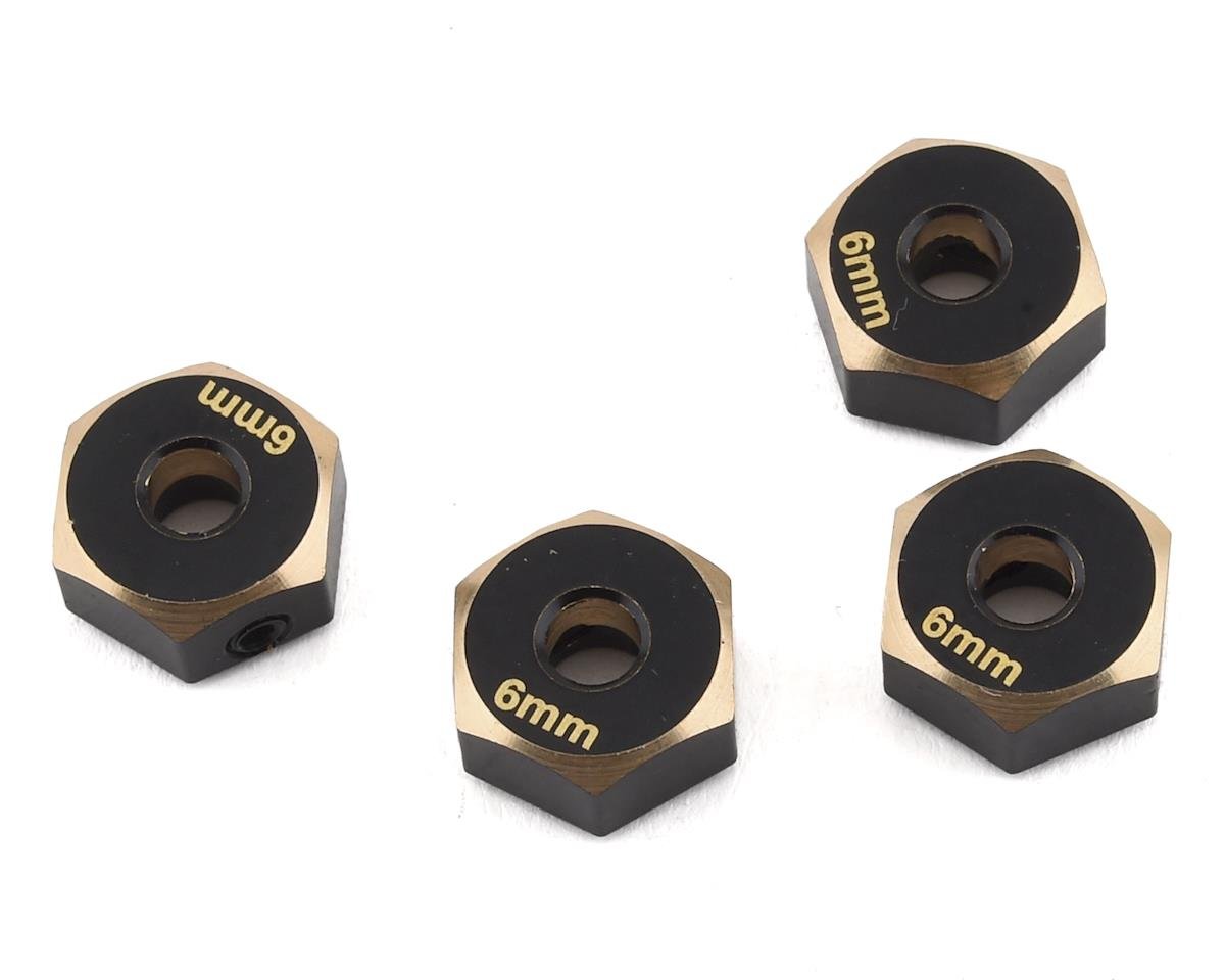 SCX2-4063-6 Samix SCX10 II Brass 12mm Hex Adapter (4) (6mm)