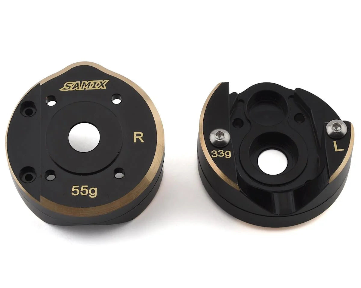 SAMSCX3-4012FS SCX10 III/Capra Brass Portal Cover Combo Set (55g/33g)