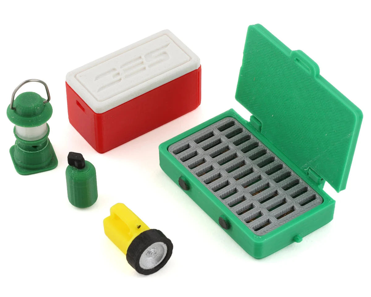 SBCMUL11 Scale By Chris Camping Pack (5) (Camp Stove, Lantern, Flashlight, Small Red Ice Chest & Propane Tank) |The RC Shop at Dr Dans