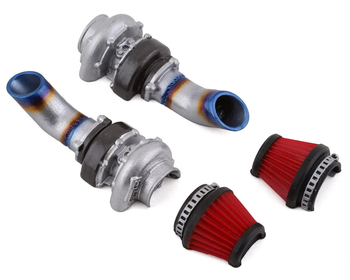 Sideways RC Scale Drift Dual Half Turbo Kit w/Cone Filter (2) (Red) | The RC Shop at Dr Dans