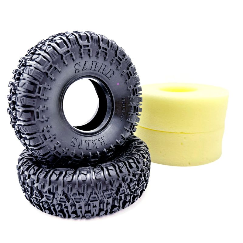 SEHREEFS252 Reef's RC SP Sabre 4.75 Crawler Tire with Foam Inserts (2) (Pink Compound)