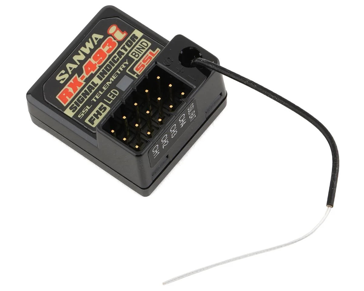 SNW107A41375 Sanwa/Airtronics RX-493i M17/MT-5 2.4GHz 4-Channel FHSS-5 Telemetry Receiver