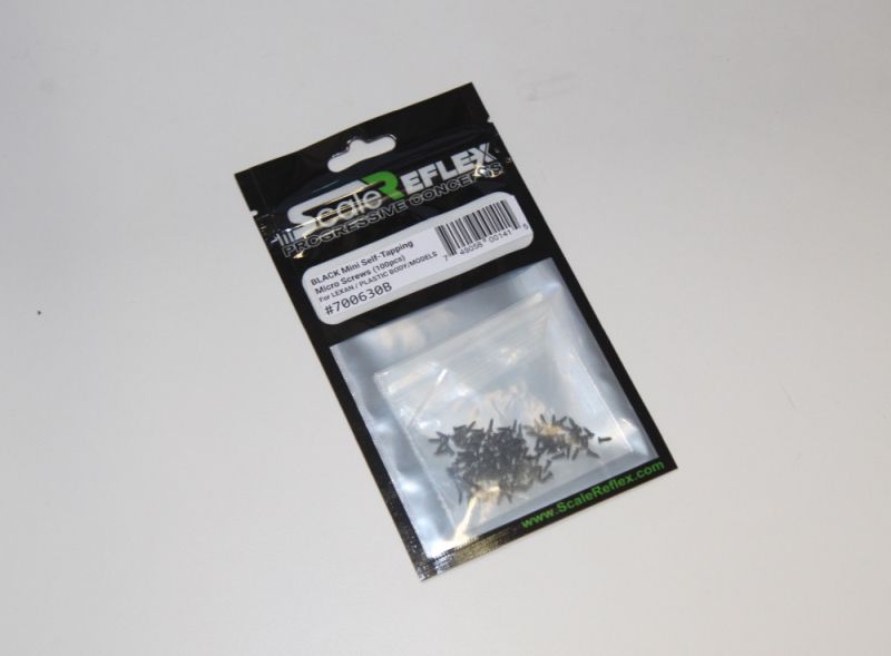 SRF700630B BLACK Mini Self Tapping Lexan Body Micro Screws (100pcs) |The RC Shop at Dr Dans