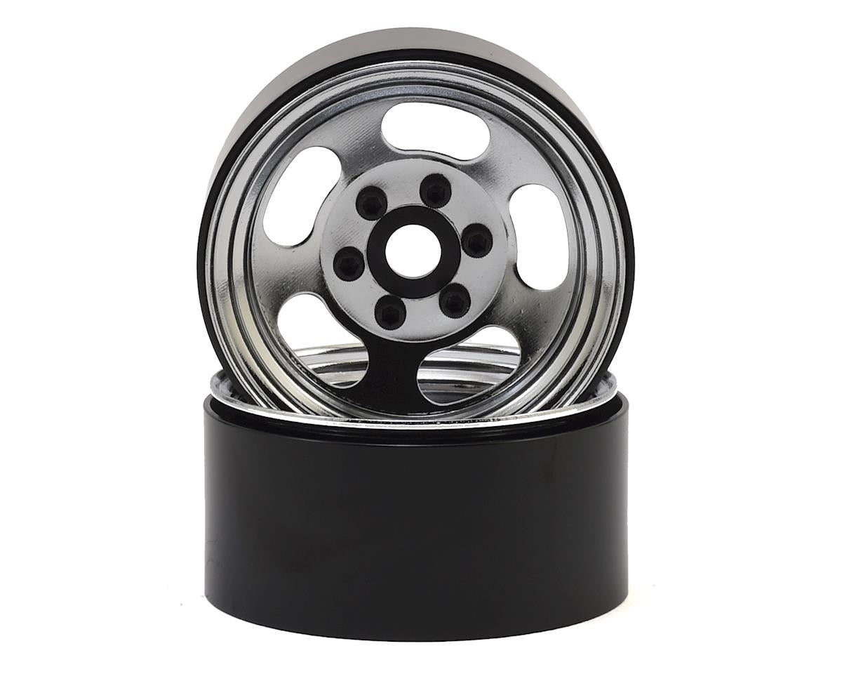 SSD00276 SSD RC Slot 1.9"" Steel Beadlock Wheels (Chrome)