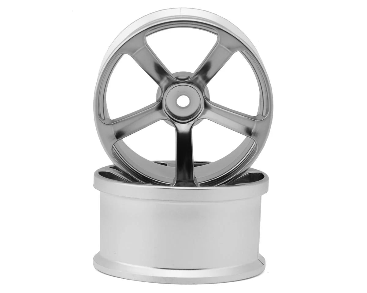 TDW-056MC Topline DRS-5 Super High Traction Drift Wheels (Matte Chrome) (2) (5mm Offset) w/12mm Hex | The RC Shop at Dr Dans