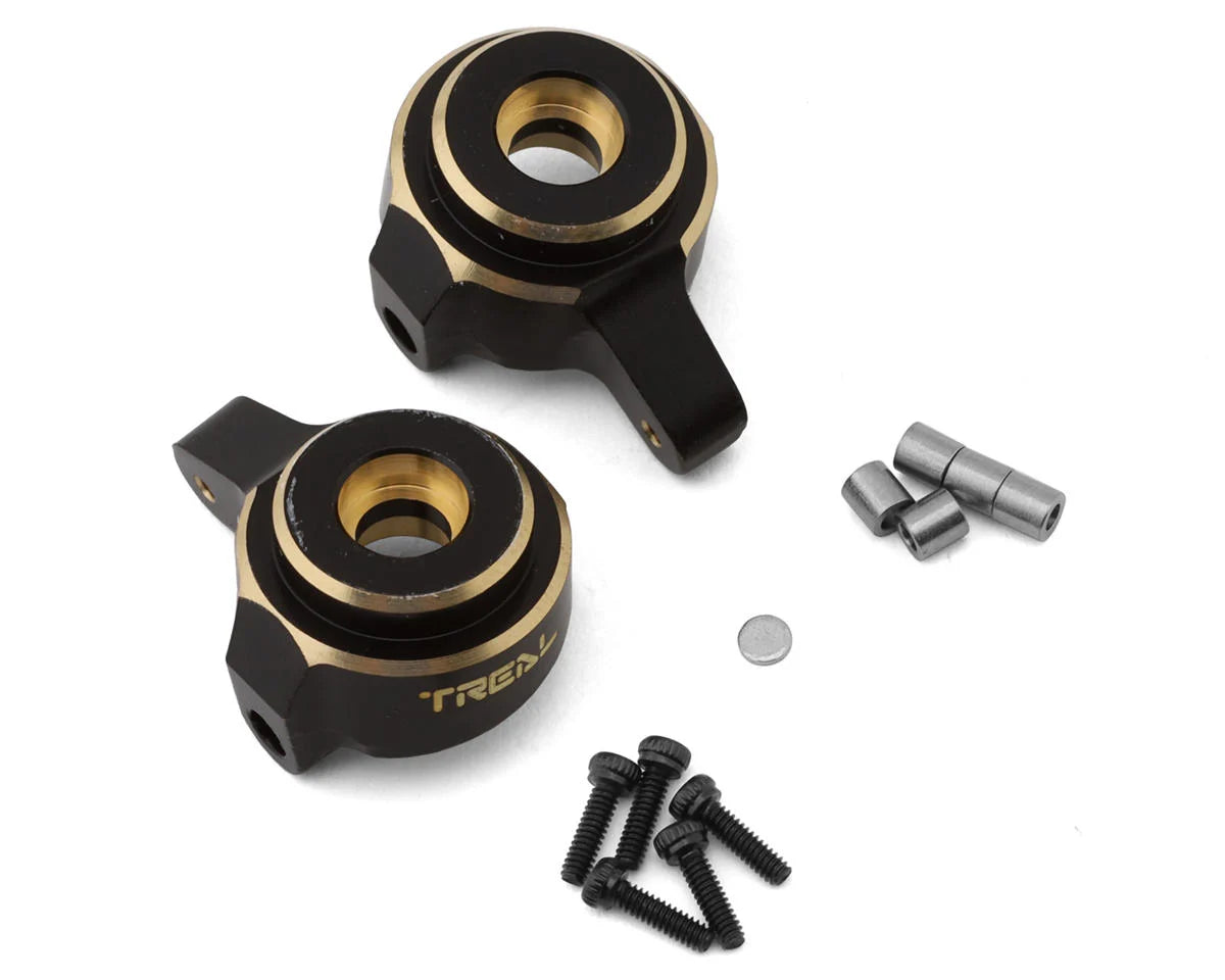 TLHTSCX24-06 Treal Hobby Axial SCX24 Brass Front Steering Knuckles (Black) (2) (10g) | The RC Shop at Dr Dans