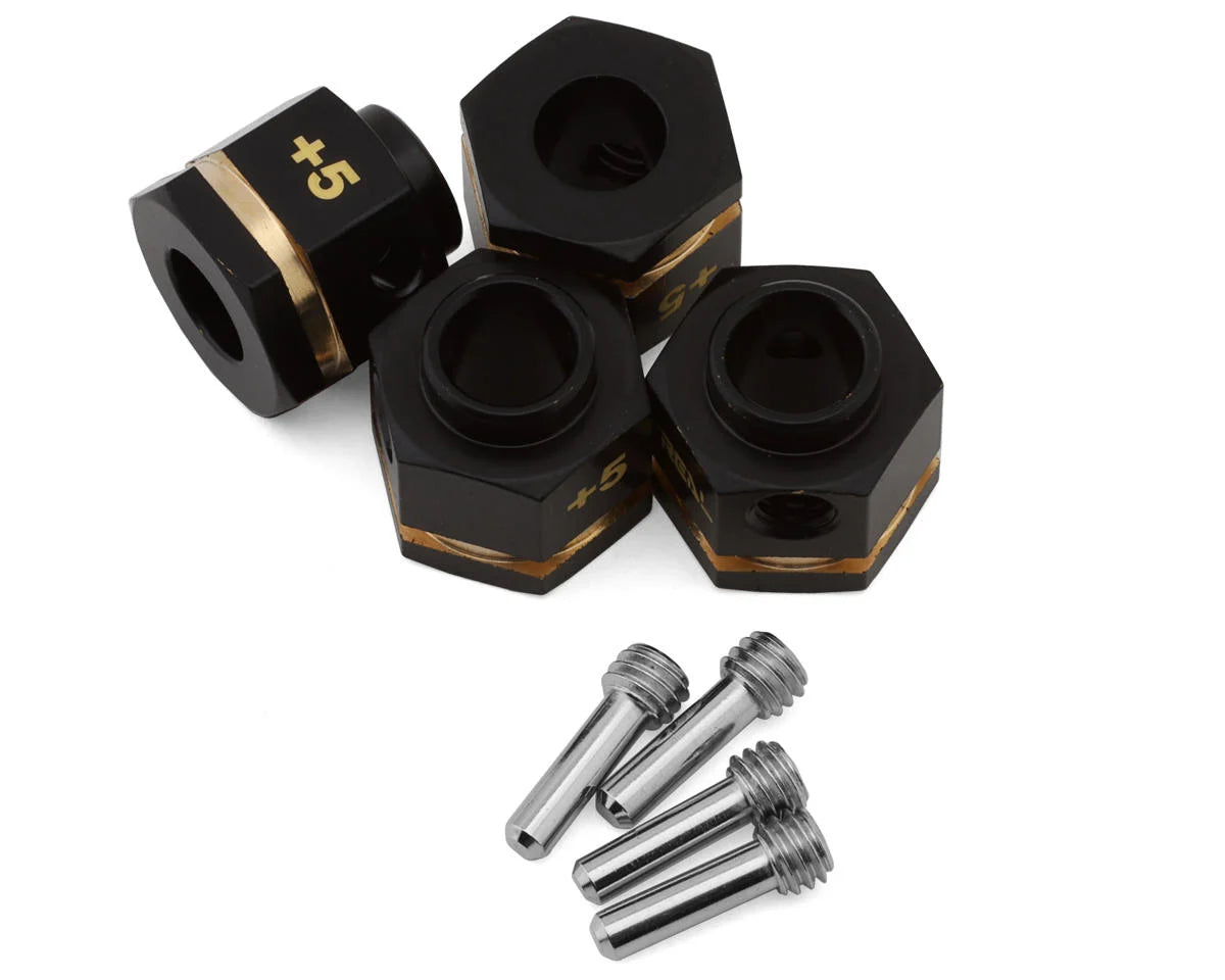 TLHTTRX4-18 Treal Hobby Brass Hex Adapters for Traxxas TRX-4 (Black) (4) (+5mm) | The RC Shop at Dr Dans