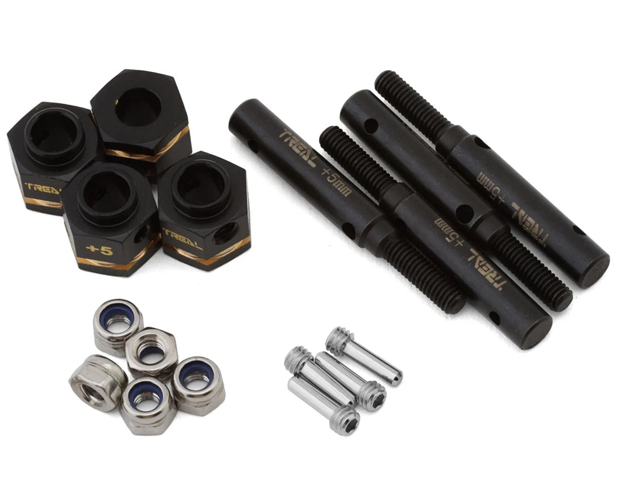 TLHTTRX4-19 Treal Hobby Brass Wide Track Kit for Traxxas TRX-4 (+10mm) | The RC Shop at Dr Dans