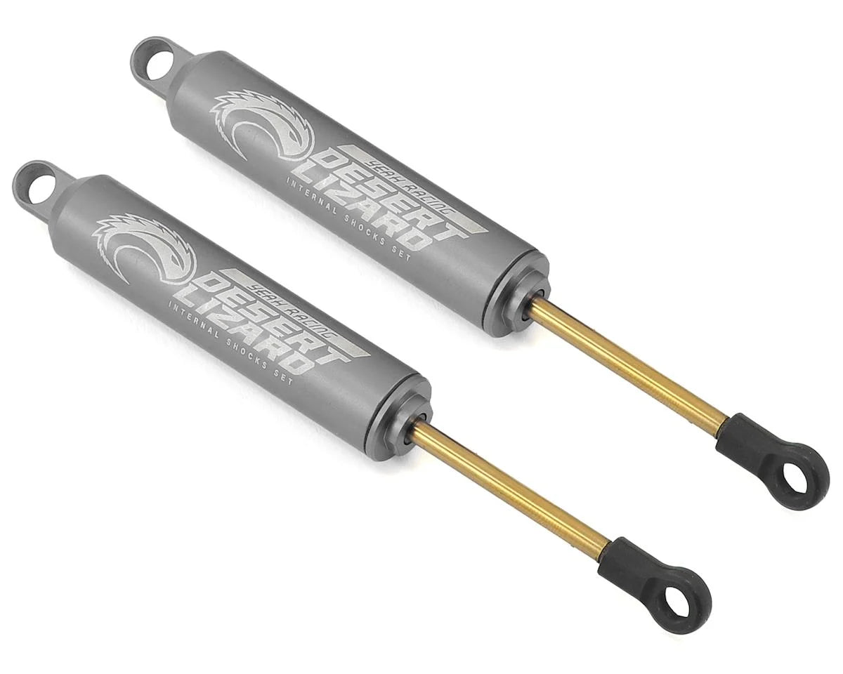 YEA-DDL-110GM Yeah Racing Aluminum Desert Lizard Two Stage Internal Spring Shocks (Grey) (2) (110mm)