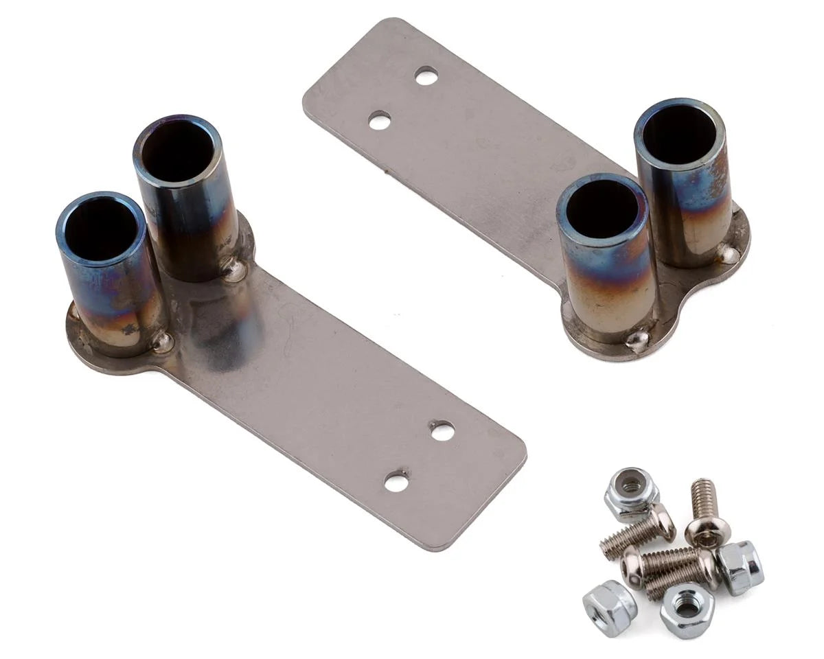 YEA-YA-0629 Yeah Racing 1/10 Stainless Steel Dual Exhaust Tips (2) (Silver)