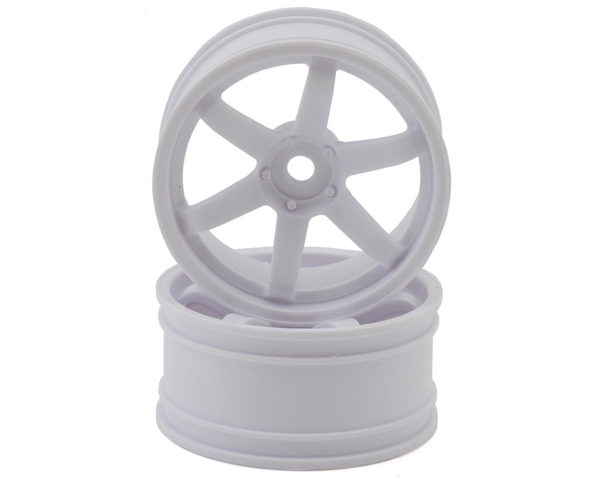 YOKTW-5313W7 Yokomo 6-Spoke Drift Wheels (White) (2) (7mm Offset) | The RC Shop at Dr Dans