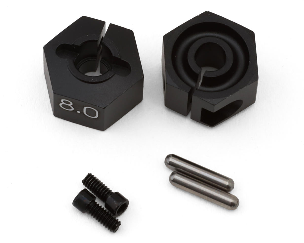 YOKY2-011CB Yokomo 12mm Clamping Wheel Hex Hub Adaptors (Black) (2) | The RC Shop at Dr Dans