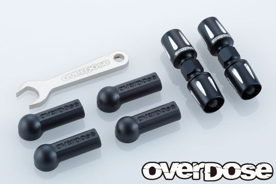 OD2423b OVERDOSE Aluminum Pushrod Turn Buckle (For GALM series/Black) | THE RC SHOP AT DRDANS