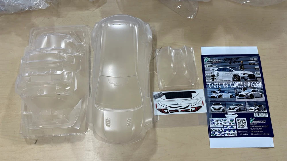 TOYOTA GR COROLLA PANDEM 1/10 BODY SET [ADDICTION RC] AD-RB11