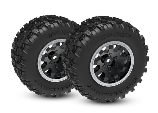 10771-STBLK   Black & Satin Front Wheels w/ Sledgehammer Tires (2)   |The RC Shop at Dr Dans