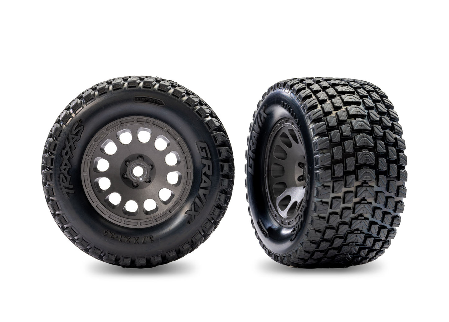 10775-GRAY      Gray Rear Mini XRT Wheels w/ Gravix Tires (2)    | The RC Shop at Dr Dans