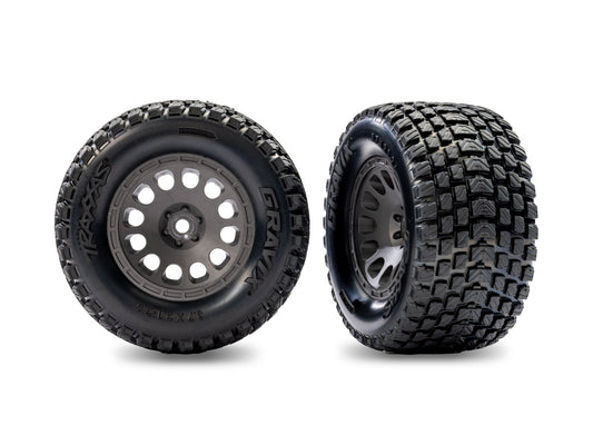 10775-GRAY      Gray Rear Mini XRT Wheels w/ Gravix Tires (2)    | The RC Shop at Dr Dans
