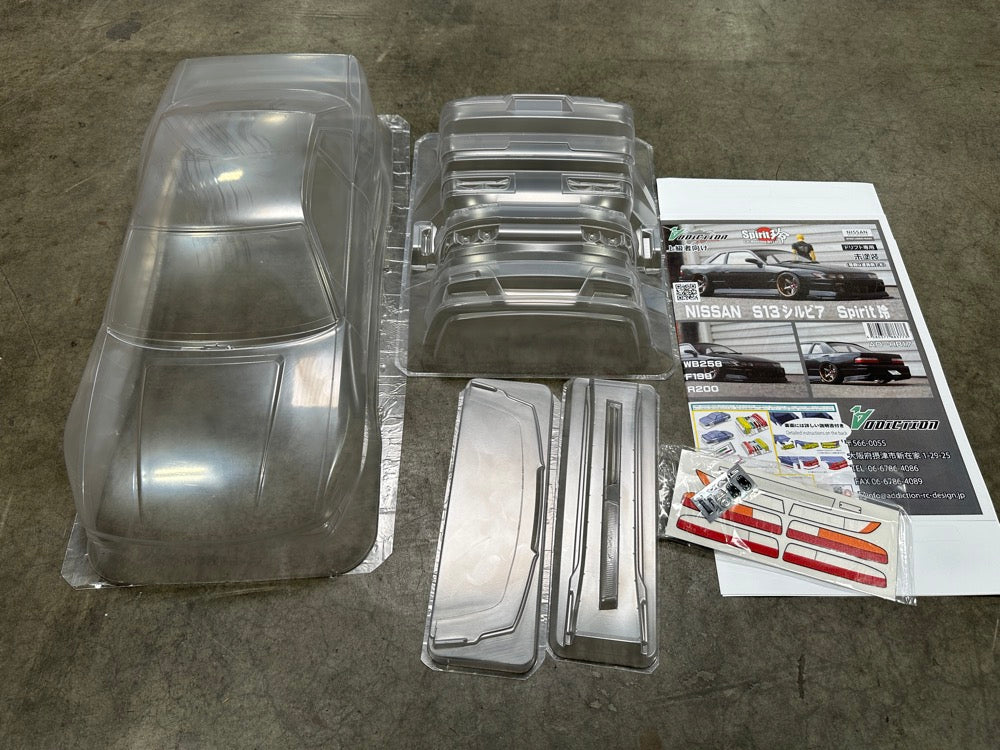 AD-HB17B NISSAN S13 SILVIA SPIRIT REI BODY KIT EDITION 1/10 BODY SET [ADDICTION RC]