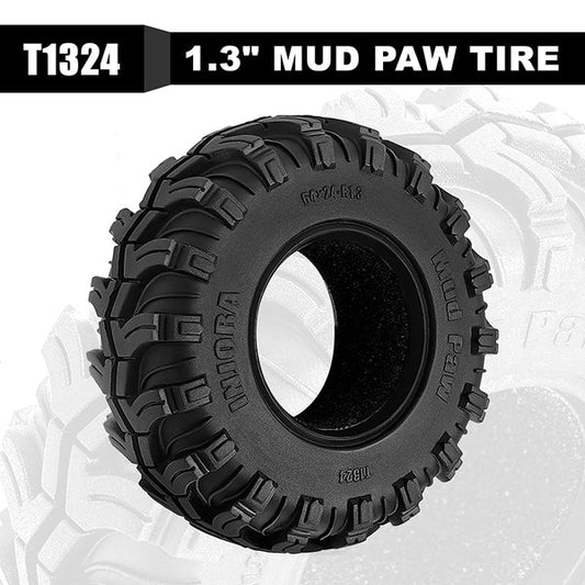 T1324   INJORA 1.3" 64*24mm Mud Paw M/T Tires (T1324)
