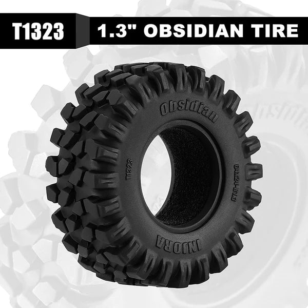 T1323  INJORA Obsidian 1.3" Rock Crawling Tires (4) (64*24mm)(T1323)